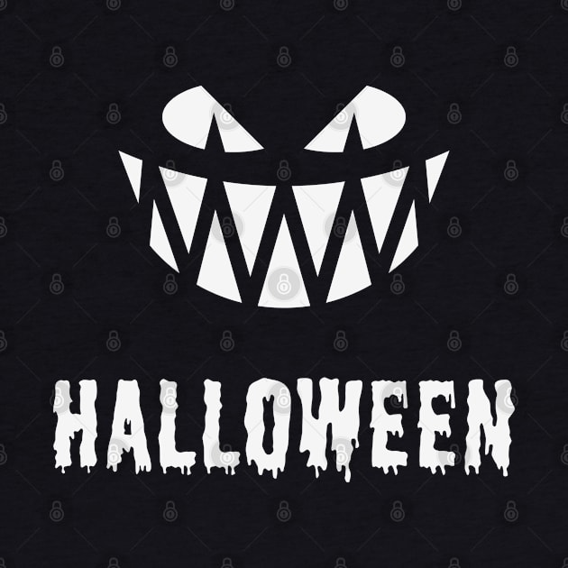 Halloween Fright & Lettering (Jack O’Lantern / Smile / Teeth / White) by MrFaulbaum